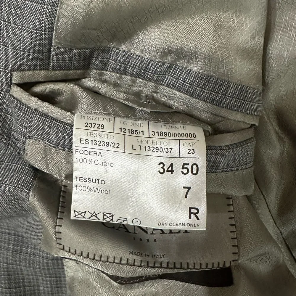 Canali Exclusive Gray Sport Coat Super 150